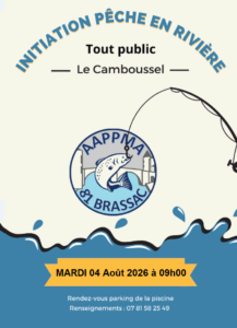 2026-08-04 Mardi à 09h00 - Initiation Pêche Camboussel
